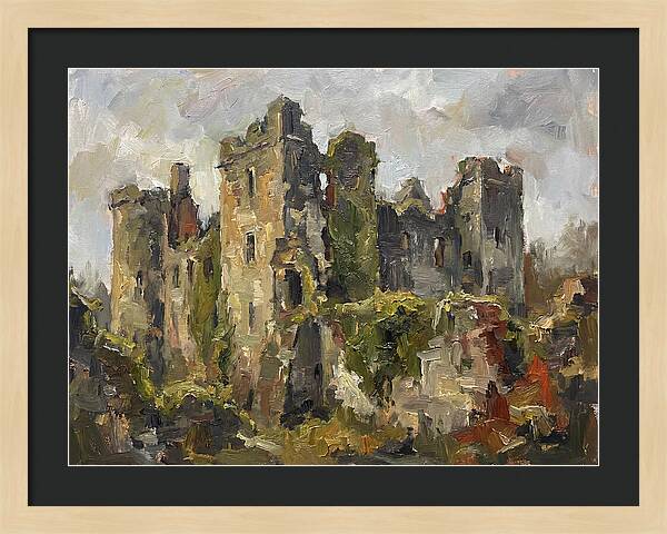 Castle Ruins Under Cloudy Skies