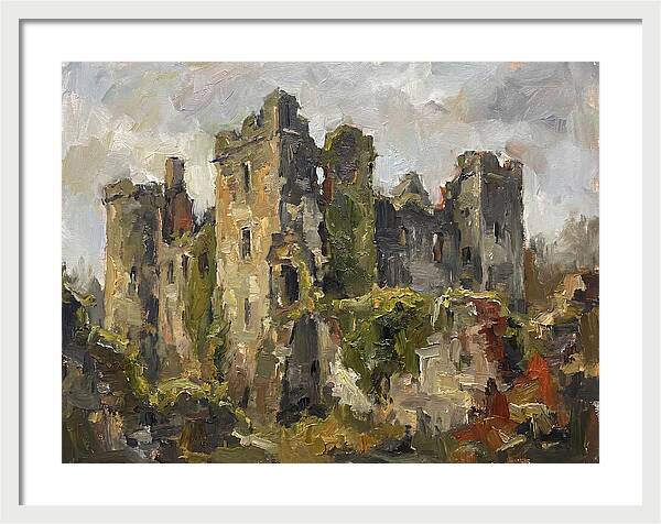 Castle Ruins Under Cloudy Skies