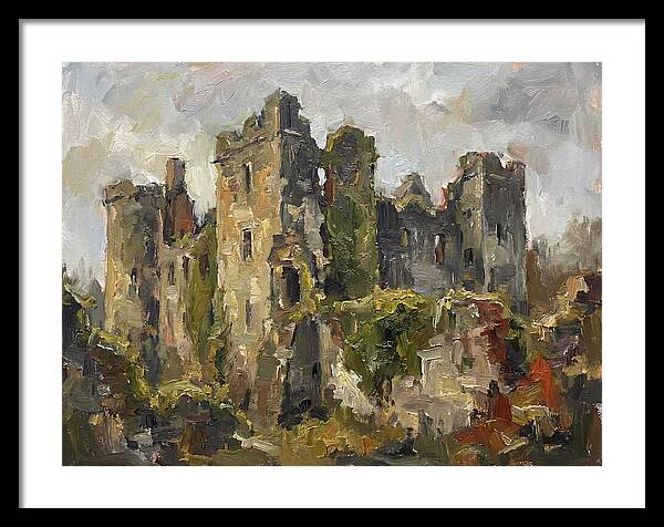 Castle Ruins Under Cloudy Skies