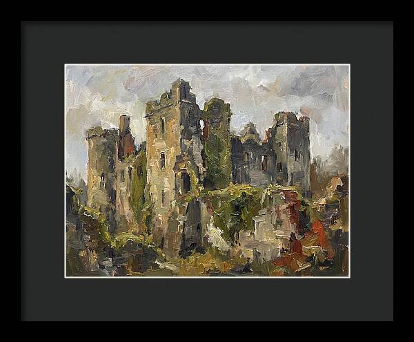 Castle Ruins Under Cloudy Skies