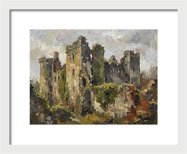 Castle Ruins Under Cloudy Skies