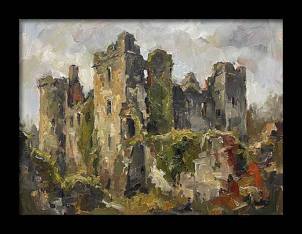 Castle Ruins Under Cloudy Skies