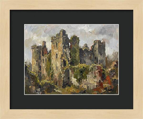 Castle Ruins Under Cloudy Skies