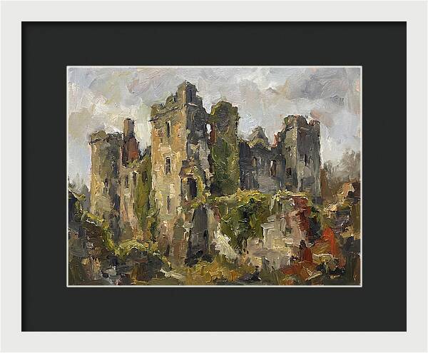Castle Ruins Under Cloudy Skies
