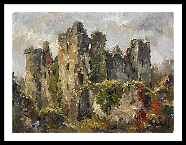 Castle Ruins Under Cloudy Skies