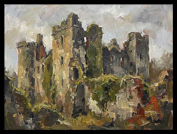 Castle Ruins Under Cloudy Skies