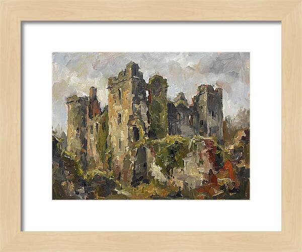 Castle Ruins Under Cloudy Skies