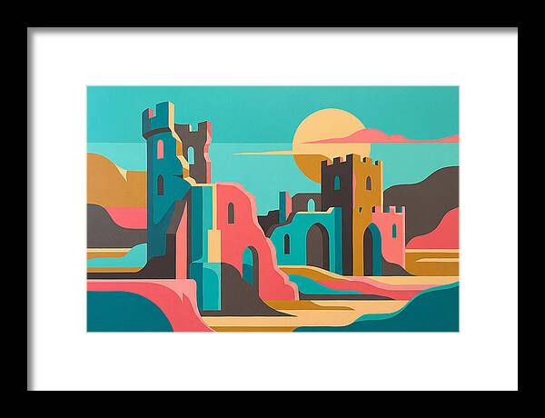 Castle Ruins Under Vibrant Skies