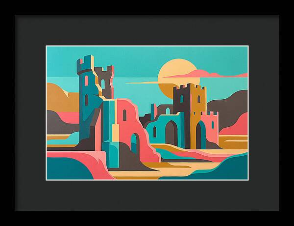 Castle Ruins Under Vibrant Skies