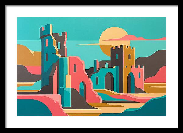 Castle Ruins Under Vibrant Skies