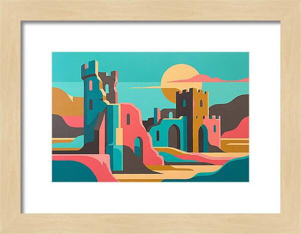 Castle Ruins Under Vibrant Skies