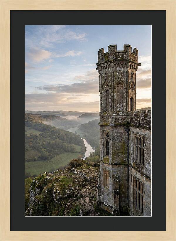 Castle Tower Overlooking Misty Valley