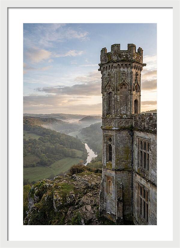 Castle Tower Overlooking Misty Valley