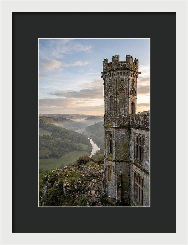 Castle Tower Overlooking Misty Valley