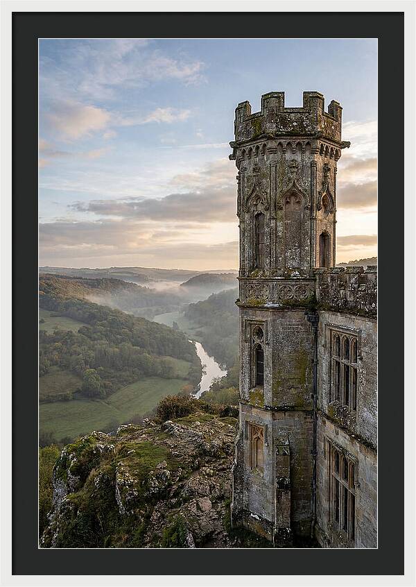 Castle Tower Overlooking Misty Valley