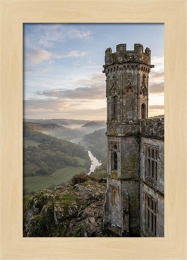 Castle Tower Overlooking Misty Valley
