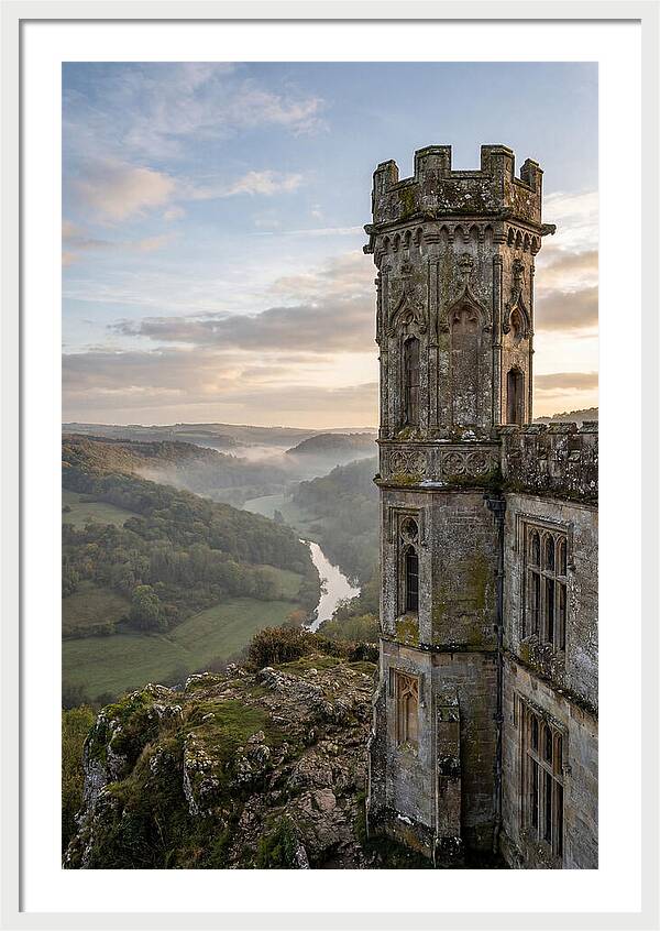 Castle Tower Overlooking Misty Valley