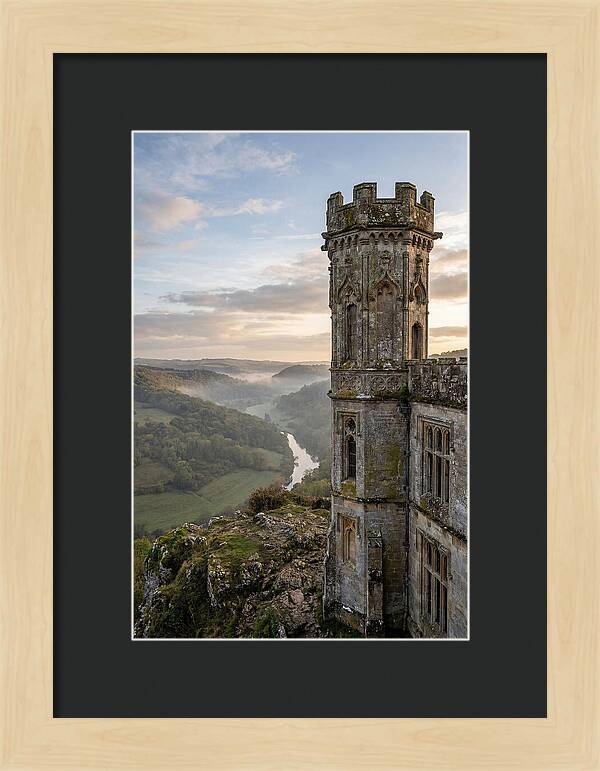Castle Tower Overlooking Misty Valley