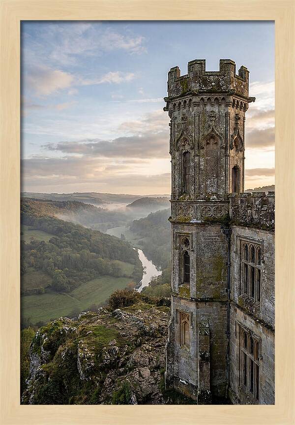 Castle Tower Overlooking Misty Valley