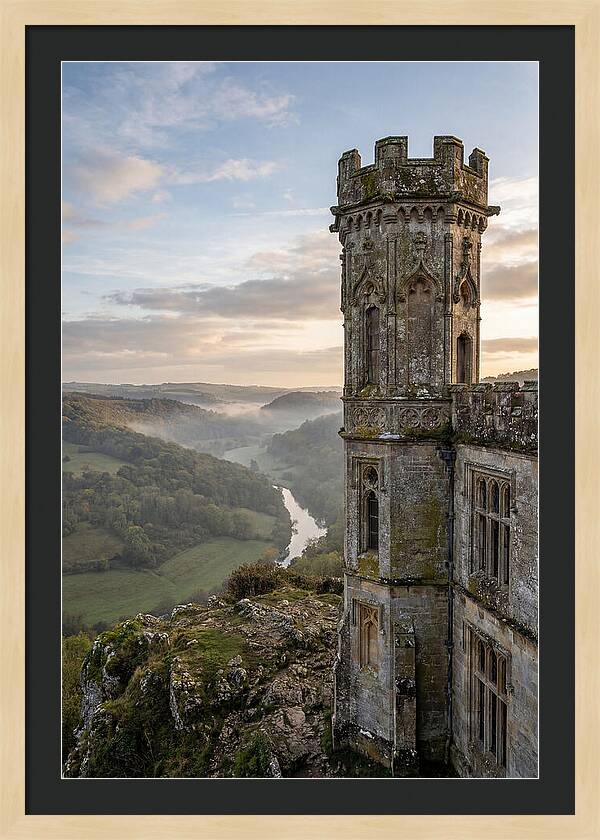 Castle Tower Overlooking Misty Valley