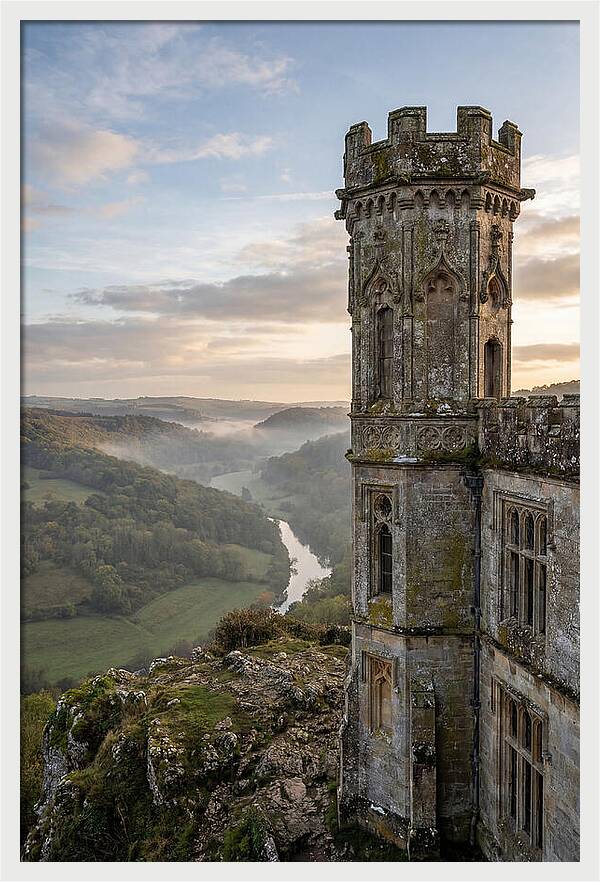 Castle Tower Overlooking Misty Valley