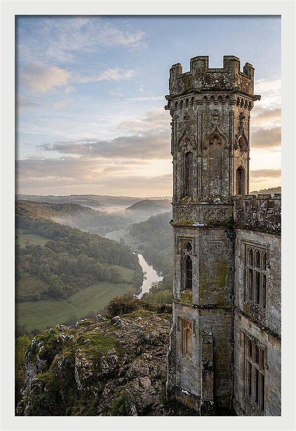 Castle Tower Overlooking Misty Valley