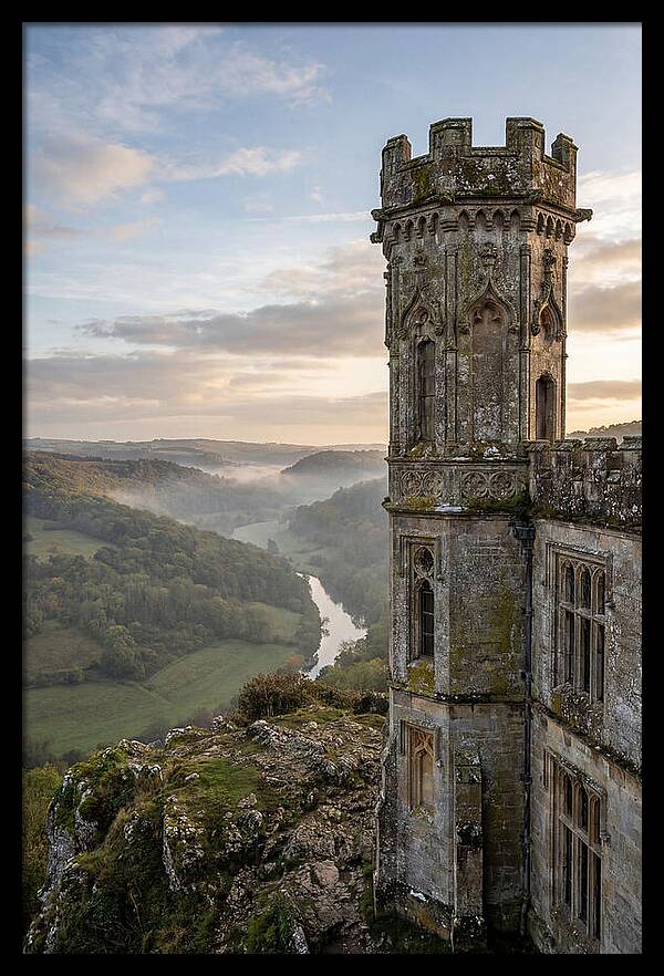 Castle Tower Overlooking Misty Valley