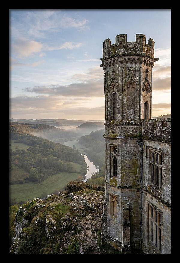 Castle Tower Overlooking Misty Valley