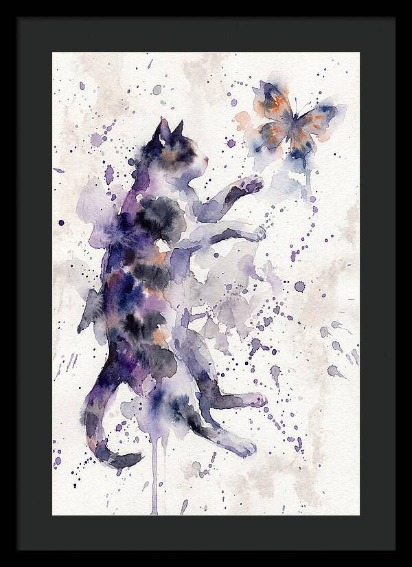 Cat Chasing A Butterfly