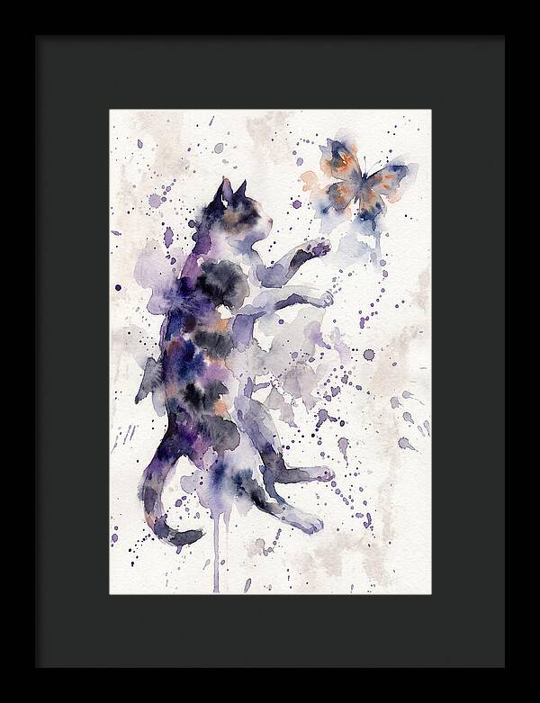 Cat Chasing A Butterfly