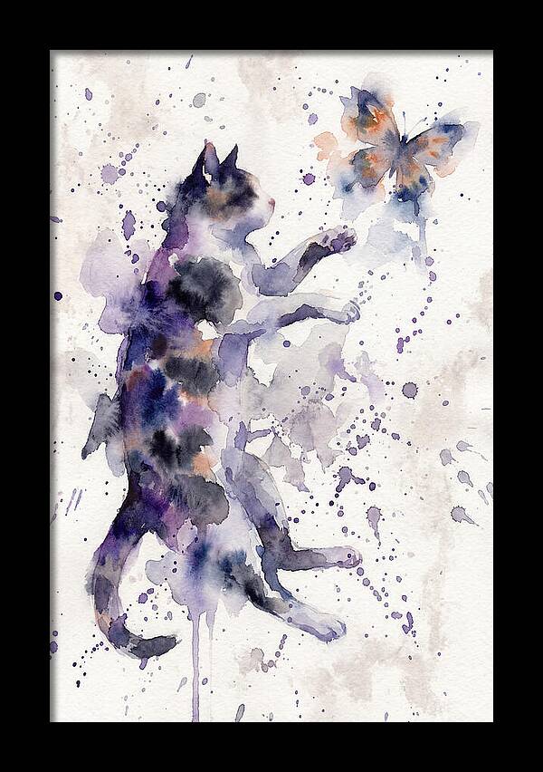 Cat Chasing A Butterfly