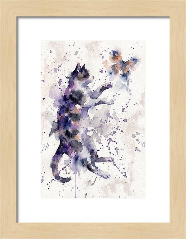 Cat Chasing A Butterfly
