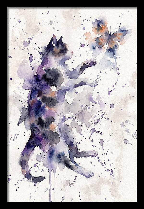 Cat Chasing A Butterfly