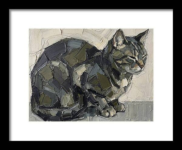 Cat In Palette Knife Style