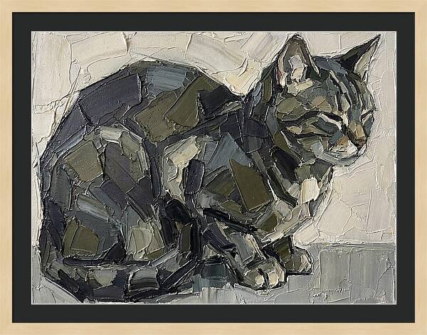 Cat In Palette Knife Style