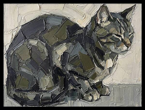 Cat In Palette Knife Style