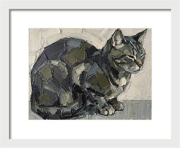 Cat In Palette Knife Style