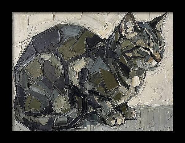 Cat In Palette Knife Style
