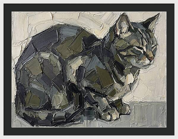 Cat In Palette Knife Style