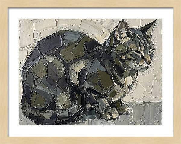 Cat In Palette Knife Style