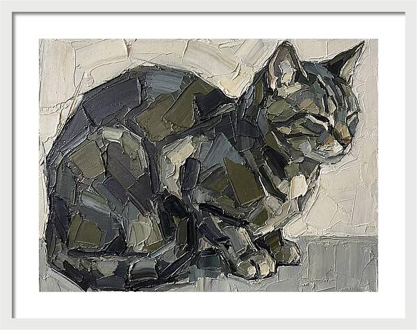 Cat In Palette Knife Style