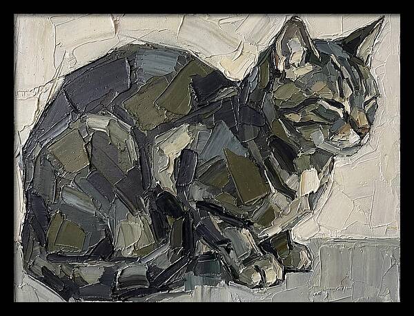 Cat In Palette Knife Style