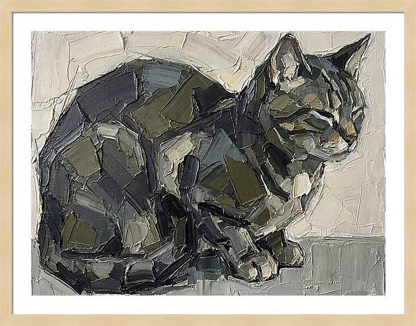 Cat In Palette Knife Style