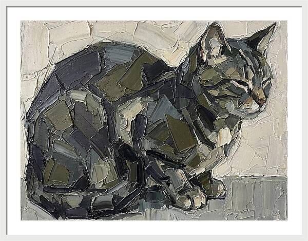 Cat In Palette Knife Style