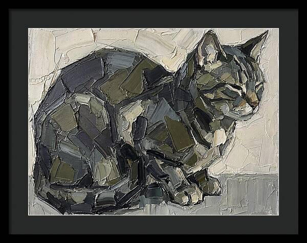 Cat In Palette Knife Style