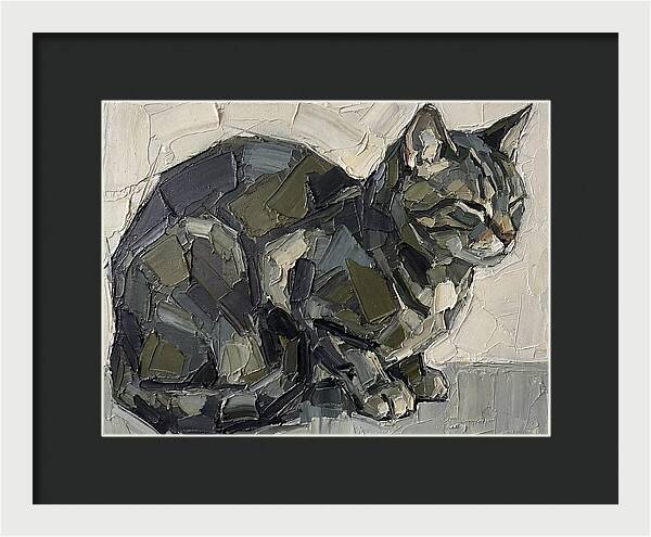 Cat In Palette Knife Style