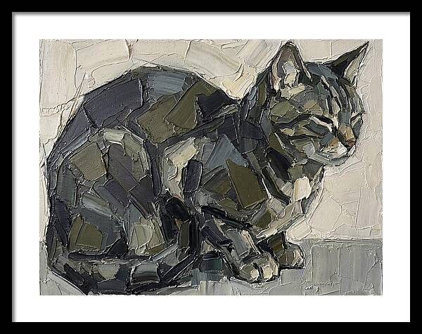 Cat In Palette Knife Style
