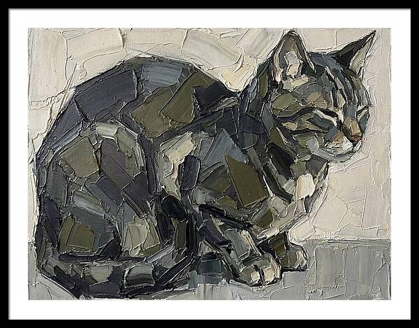 Cat In Palette Knife Style