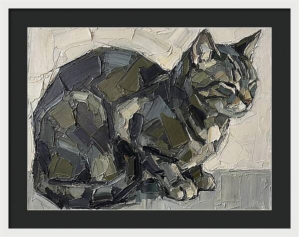 Cat In Palette Knife Style