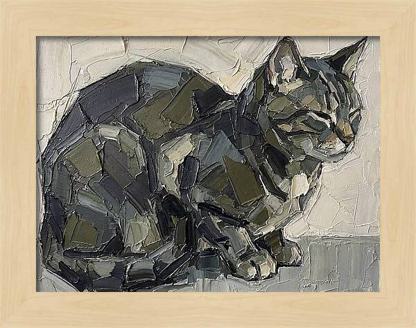 Cat In Palette Knife Style